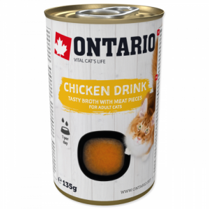 ONTARIO Drink Adult Chicken - konservi kaķiem 6 x 135g