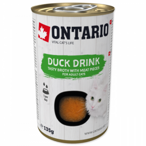 ONTARIO Drink Adult Duck - konservi kaķiem 6 x 135g