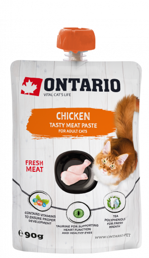 Gardums kaķiem – Ontario Chicken Fresh Meat Paste 8 x 90g