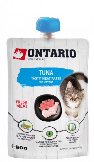 ONTARIO Kitten Tuna Fresh Meat Paste - gardums kaķēniem 8 x 90g