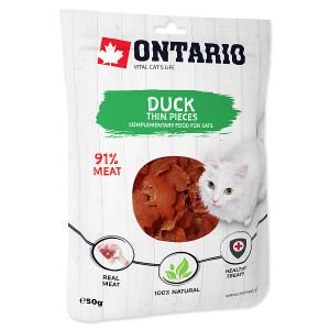 ONTARIO Cat Duck Thin Pieces - gardums kaķiem 50g