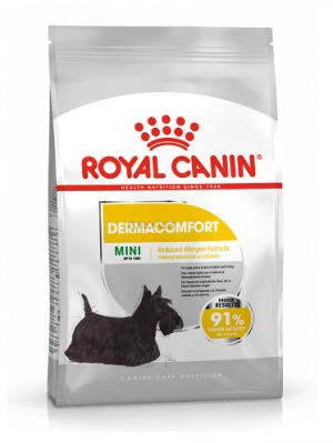 Royal Canin CCN MINI DERMACOMFORT 8kg Cena norādīta par 1 gb. un ir spēkā pasūtot 2 gb.