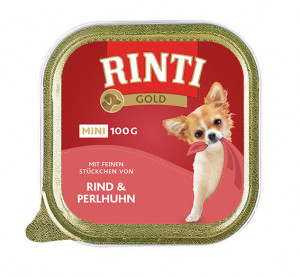 Rinti Gold Mini Konservi suņiem ar liellopu un vistu 16x100g
