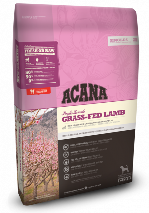 ACANA GRASS-FEED LAMB DOG - pieaugušiem suņiem ar jēra gaļu 11.4kg Cena norādīta par 1 gb. un ir spēkā pasūtot 2 gb.