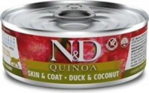 FARMINA N&D NATURAL & DELICIOUS Cat Quinoa Duck Coconut SKIN&COAT 6 x 70g