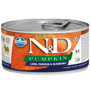 FARMINA N&D NATURAL & DELICIOUS Dog LAMB BLUEBERRY PUMPKIN S 12 x 140g