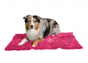 Show Tech Multifunctionele Absorberende Mat Antislip met Pootafdruk Felroze 90 x 60 cm - paklājs suņiem