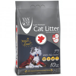 VAN CAT Grey - cementējošas smiltis kaķu tualetei 10L Cena norādīta par 1 gb. un ir spēkā pasūtot 2 gb.