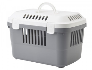 Nobby - Transportēšanas  konteineris suņiem ,kaķiem. pelēks/balts 48,5 x 33 x 31,5 cm