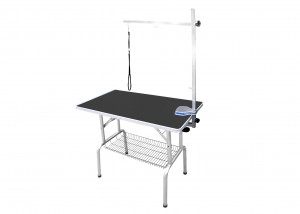 SS Grooming Table 95x55x78cm Black Table Pārnēsājamais galds