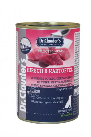 Dr.Clauder's  Selected MEET HAIR&SKIN VENISON&Potato 6 x 400g