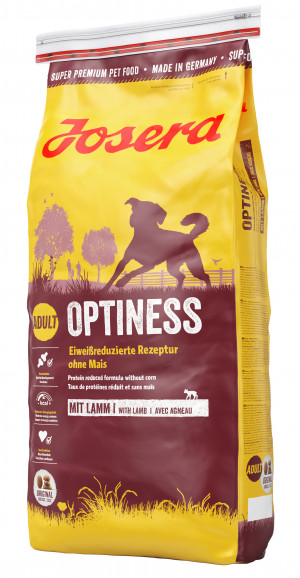 Josera Optiness 15kg. Cena norādīta par 1 gb. un ir spēkā pasūtot 2 gb.