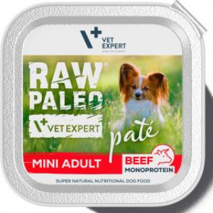 RAW PALEO PATE BEEF MINI ADULT 150g. Cena ir norādīta par  1 gb. un ir spēkā pasūtot 6 gb