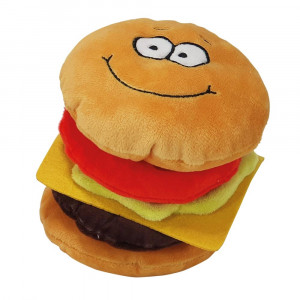 NOBBY Plush Toy ''Cheeseburger with elastic'' - plīša rotaļlieta suņiem