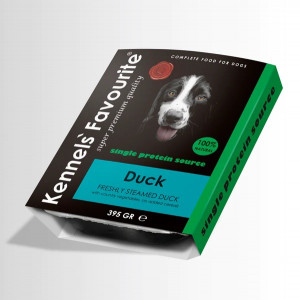 Kennels' Favourite Superpremium food for dogs with duck 395g- suņu konservi ar pīli