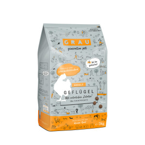 GRAU Adult Geflügel - sausā barība suņiem 3kg