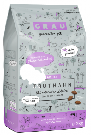 GRAU Adult Truthahn  - sausā barība suņiem 3kg