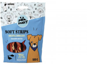 MR.BANDIT SOFT STRIPS DUCK/FISH -PĪLES/ZIVS STRĒMELES 500G