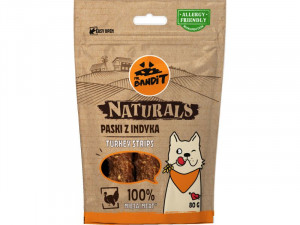 MR.BANDIT 100% NATURALS TURKEY STRIPES/TĪTARA GAĻAS SLOKSNĪTES - gardumi suņiem 80g