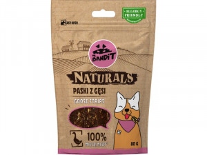 MR.BANDIT 100% GOOSE STRIPES/ZOSS GAĻAS SLOKSNĪTES - gardumi suņiem 80g