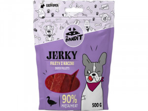 MR.BANDIT JERKY DUCK FILLETS/PĪLES FILEJAS 500G - gardumi suņiem