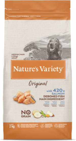 Nature's Variety Dog Original No Grain Medium Adult Salmon 2 Kg 