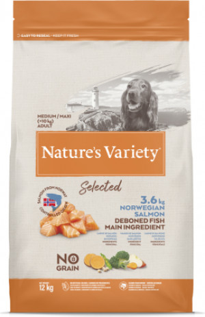 Nature's Variety Dog Selected Medium Adult Norwegian Salmon 12 kg