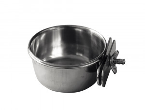 NOBBY Stainless steel bowl metāla bļoda ar skrūves stiprinājumu