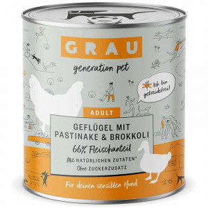 GRAU Geflugel Mit Pastinake & Brokkoli 800g