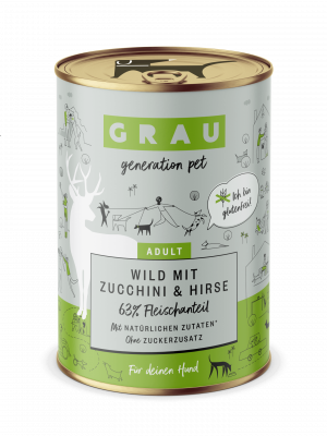 GRAU Wild mit Zucchini & Hirse 400g