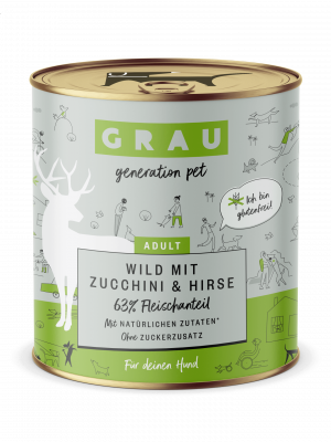 GRAU Wild mit Zucchini & Hirse 800g