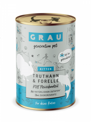 GRAU Kitten Truthahn & Forelle 400g