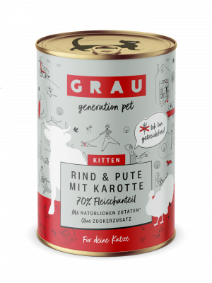 GRAU Kitten Rind & Pute Mit Karotte 400g