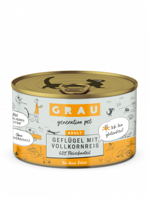 GRAU Geflügel Mit  Vollkornreis 200g