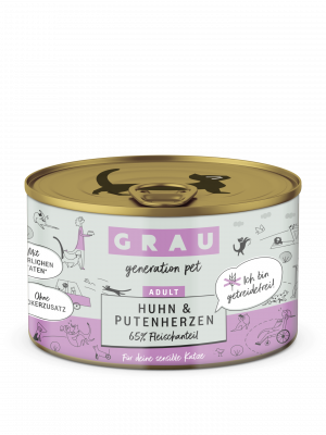 GRAU Huhn & Putenherzen 200g