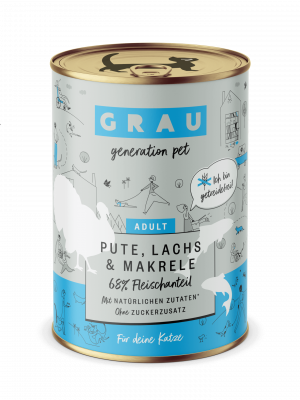 GRAU Pute, Lachs & Makrele 400g