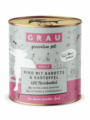 GRAU Rind Mit Karotte & Kartoffel 800g