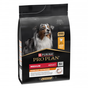 PRO PLAN Adult Medium - sausā barība vidēja lieluma &scaron;ķirņu suņiem 3kg