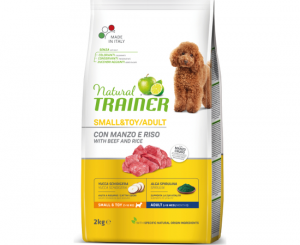 NATURAL TRAINER DOG SMALL&TOY ADULT BEEF&RICE 2KG