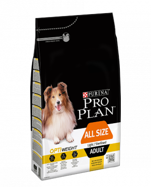 PRO PLAN All Sizes Adult Dog Light/Sterilised - sausā barība suņiem ar tendenci uz virsnormas svaru 3kg