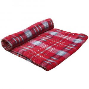 Nobby Xmas Fleece Plaid "KARELI" - flīsa pleds, sarkans