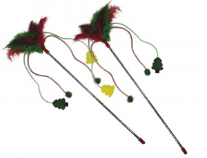 Nobby Xmas Frond with feathers - kociņš ar spalvām
