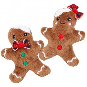 Nobby X-mas  plush gingermen and -women with catnip 8 cm