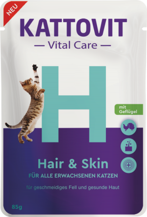 Kattovit Vital Care Hair&Skin 85g x 12gab Cena norādīta par 1 gb. un ir spēkā pasūtot 12 gb.