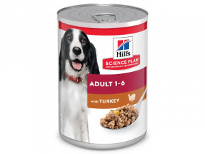 HILLS SP Hill's Science Plan Adult Turkey ar tītaru 370g Akcija 4+1 dāvana