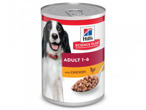 HILLS SP Hill's Science Plan Adult Chicken ar vistu 370g Akcija 4+1