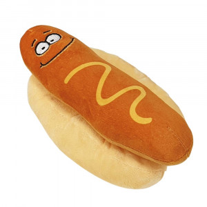 NOBBY Plush „Happy Food“ Hot Dog-Plīša rotaļlieta suņiem laimīgs hotdogs
