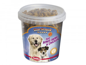 Nobby StarSnack "Duo Bones Game & Chicken" - gardumi suņiem ar medījumu un mājputnu gaļu bez pievienotā cukura