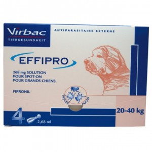 EFFIPRO Pilieni uz skausta suņiem N4 268mg/40mg (20-40 kg)