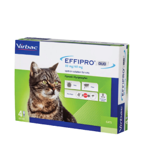 EFFIPRO kaķiem 50mg/60mg  pret parazītu pilieni kaķiem